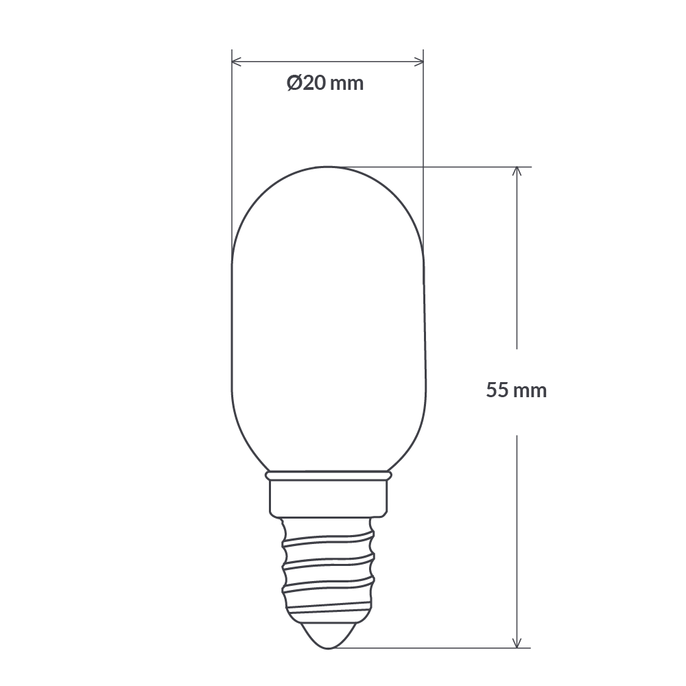 2W 12 Volt Pilot Dimmable LED Light Bulb (E14) in Warm White