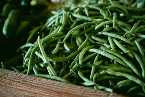 A bushel of green beans 