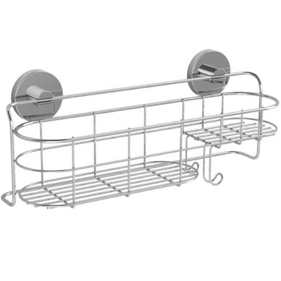 Fusion-Loc 26kg Stainless Steel Suction Frosted Acrylic Bathroom Shelf