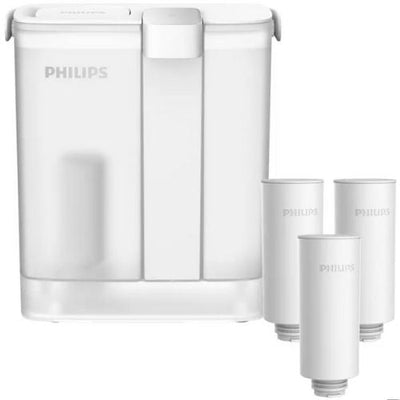 Philips 3L Instant Water Filter Dispenser Pitcher with 4 Filtration  Cartridges, Webky