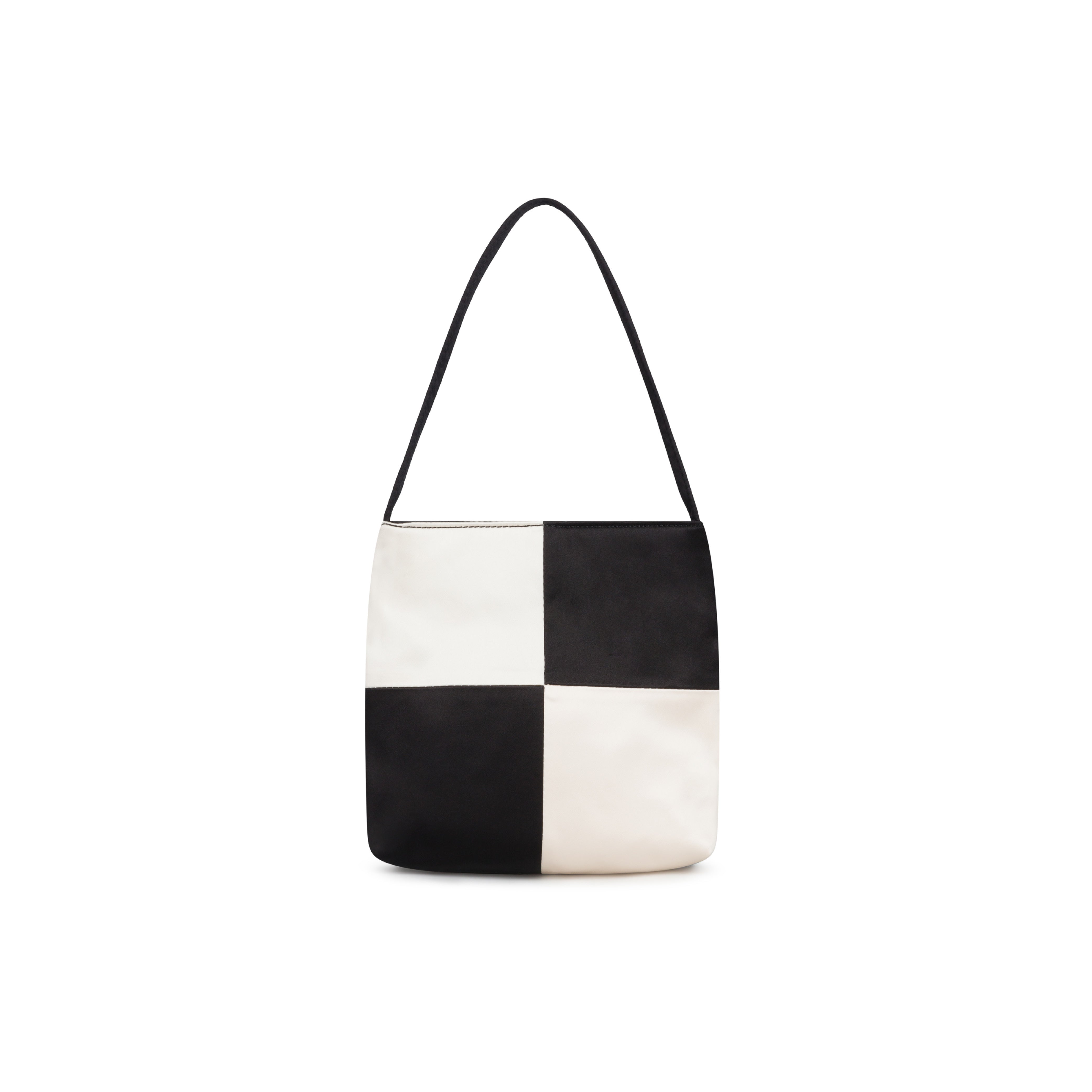 hai シルク バッグVera Bag in Black and Ivory