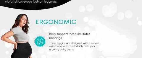 Maternity Leggings Active Wear Over The Bump Pants Pregnancy Shaping Over  The Belly Postpartum Breastfeeding