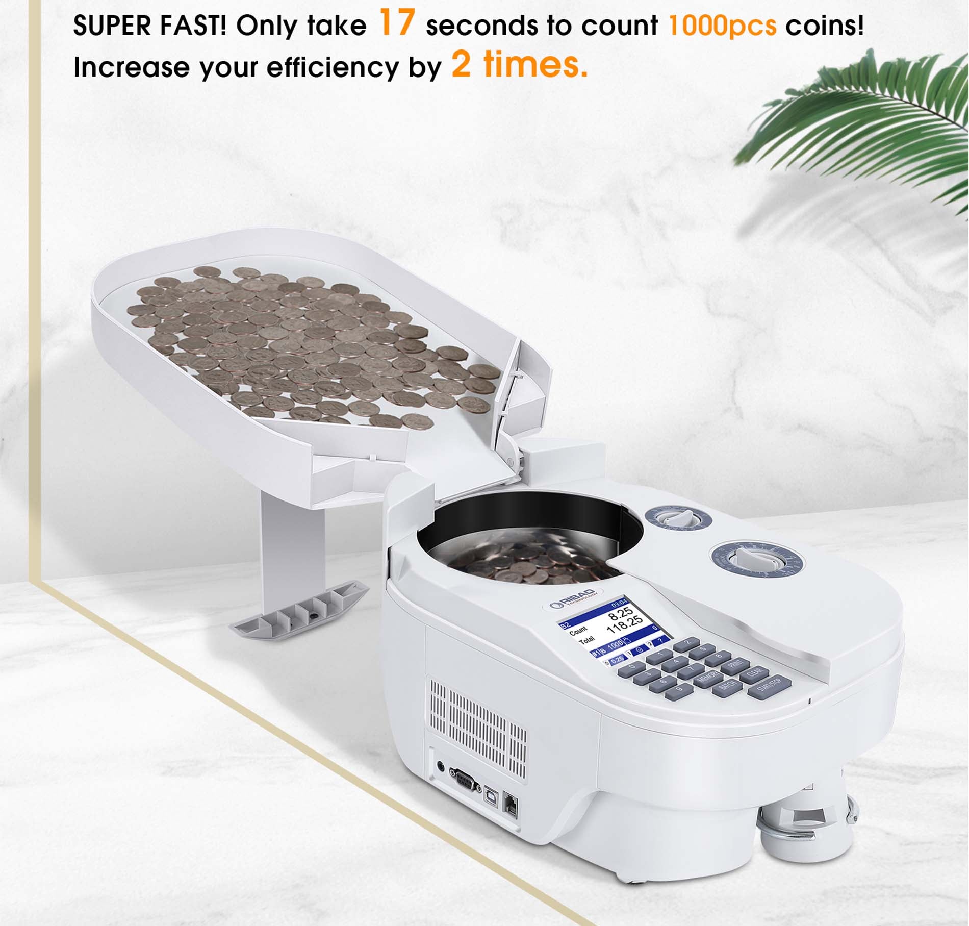 Fast coin counter and sorter for mutilple currency | Ribao Technology
