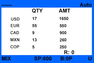 the currency sorter support counting multiple currencies