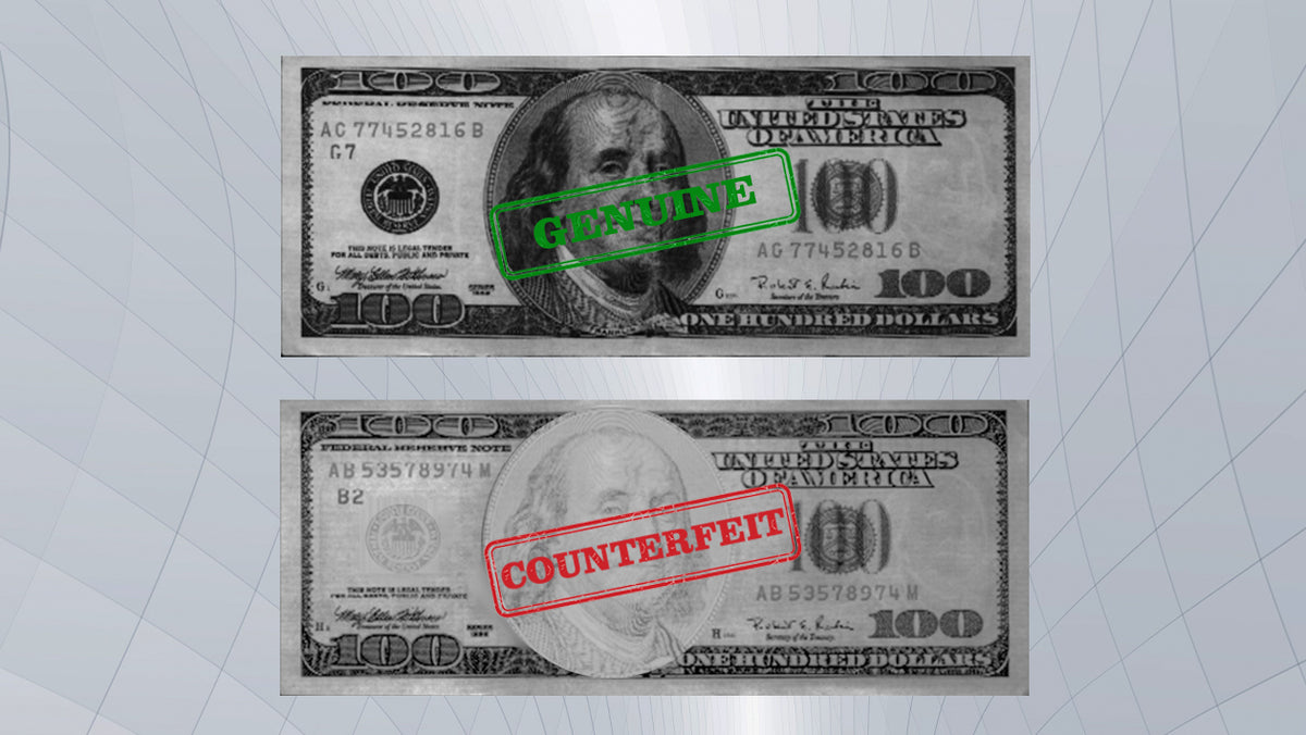 Genuine and counterfeit