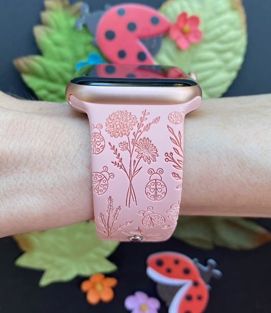 Wildflower and Bees Apple Watch Band