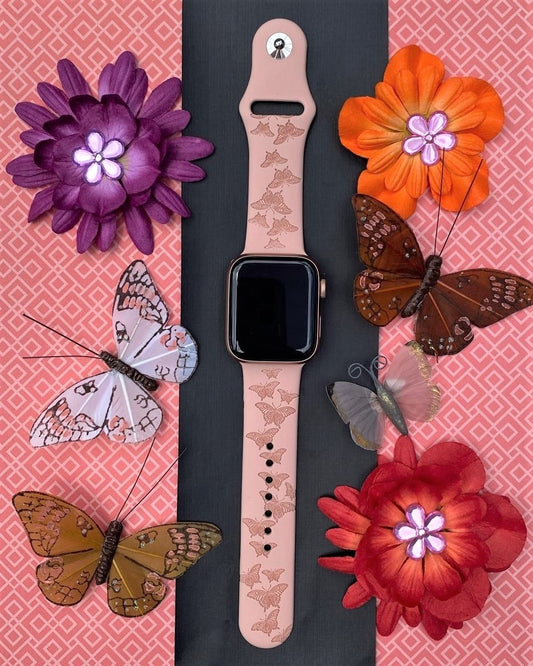 Butterflies and Wildflowers Apple Watch Band