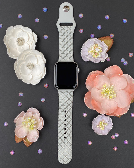 Luxury engraved silicone Apple watch band, engraved Samsung Watch band –  Plum Ink Designs