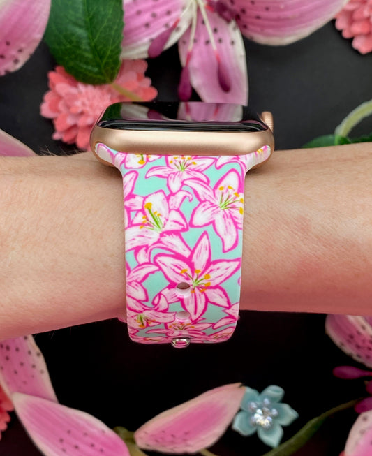 Pink Blooms Apple Watch Band