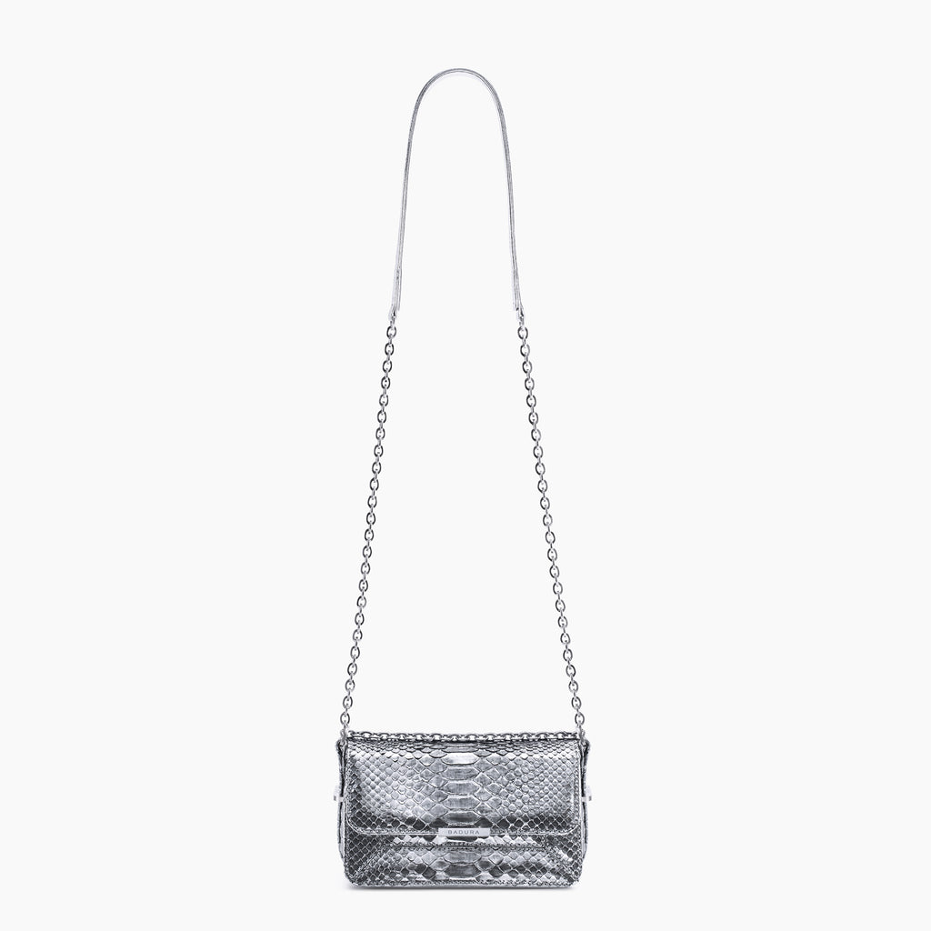 Luisa Mini Chain Bag With Handle - Red Python – badura