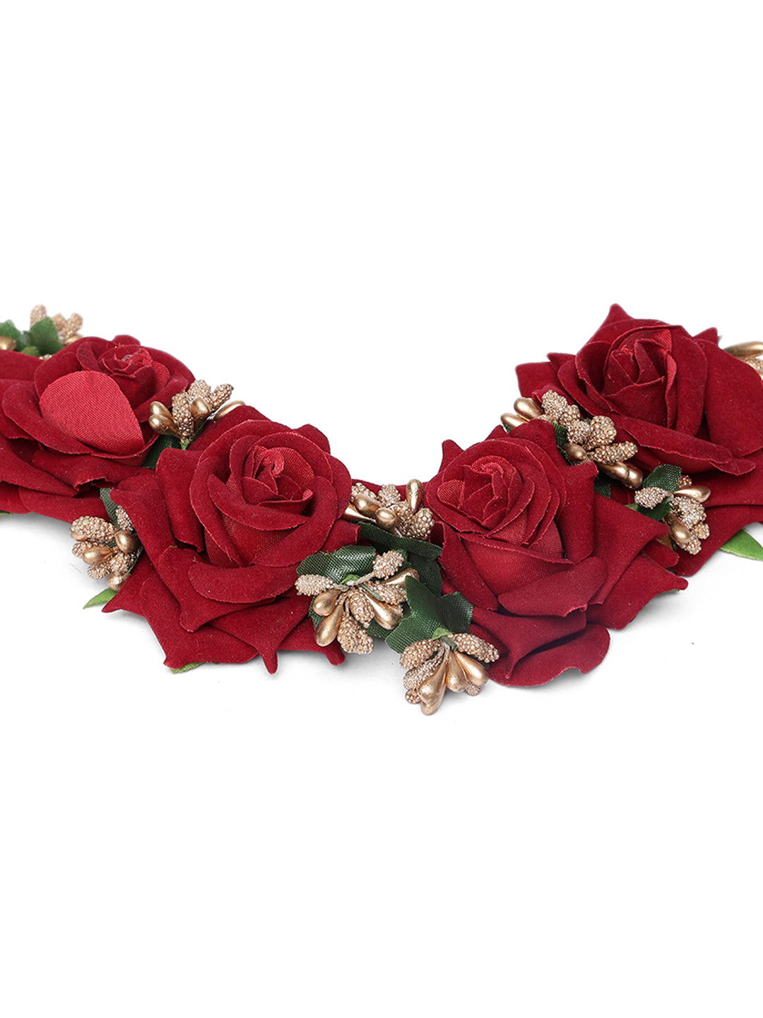 Buy Fully Red Rose Flower Gajra Hair Accessories Gajra For Women Artificial Flower  Gajra Juda Hair Accessories Hair Gajra For Girls And Women 12 Gram Red Pack  Of 1 Online at Low
