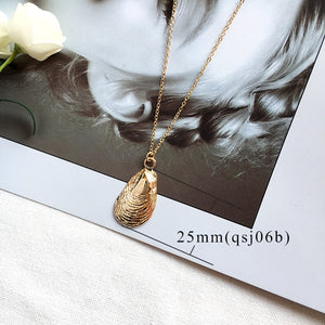 New fashion gold alloy necklace female models conch chain pendant necklace summer jewelry starfish necklace