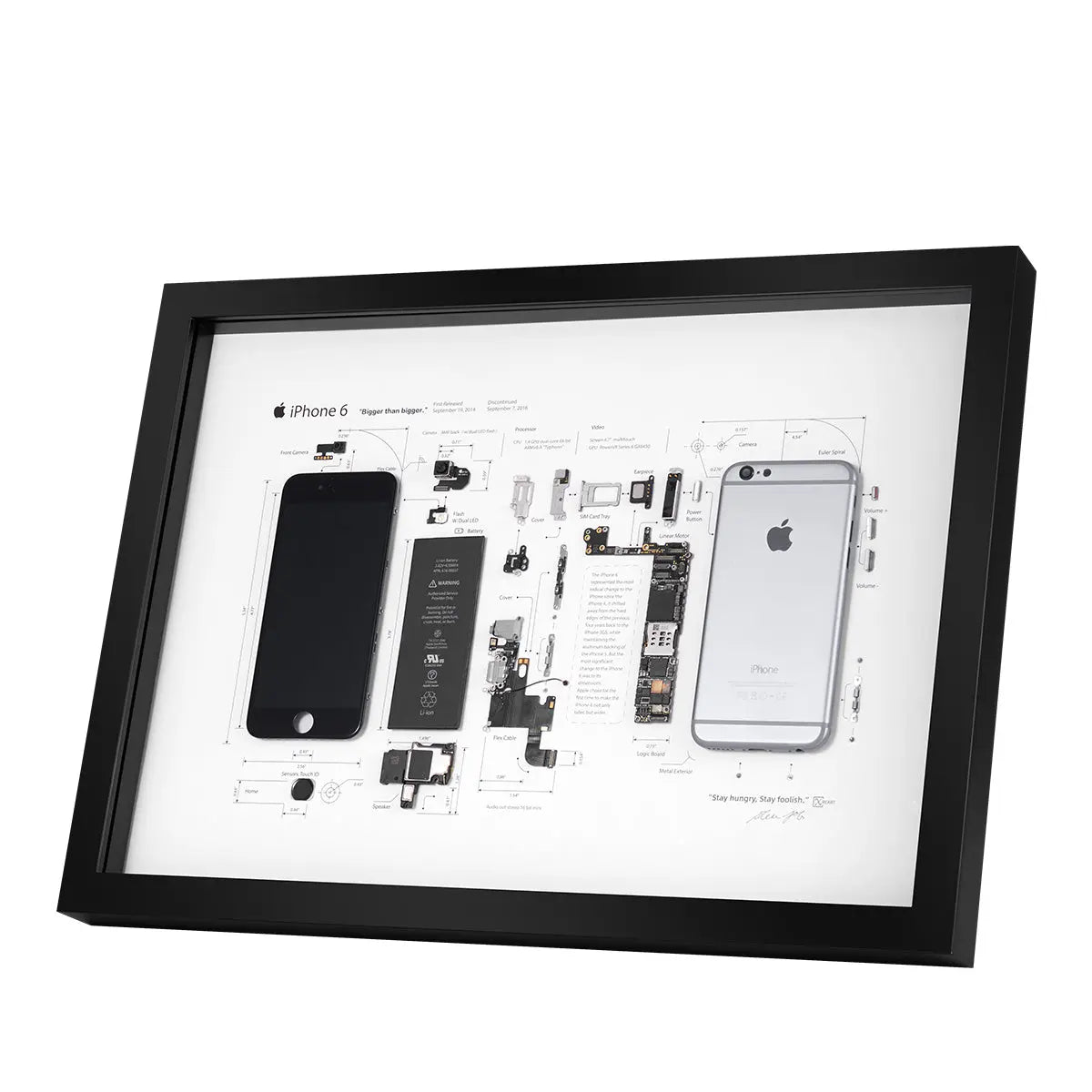 constructor Saca la aseguranza Económico Xreart iPhone 6 Framed Handmade Art Teardown Shawdow box