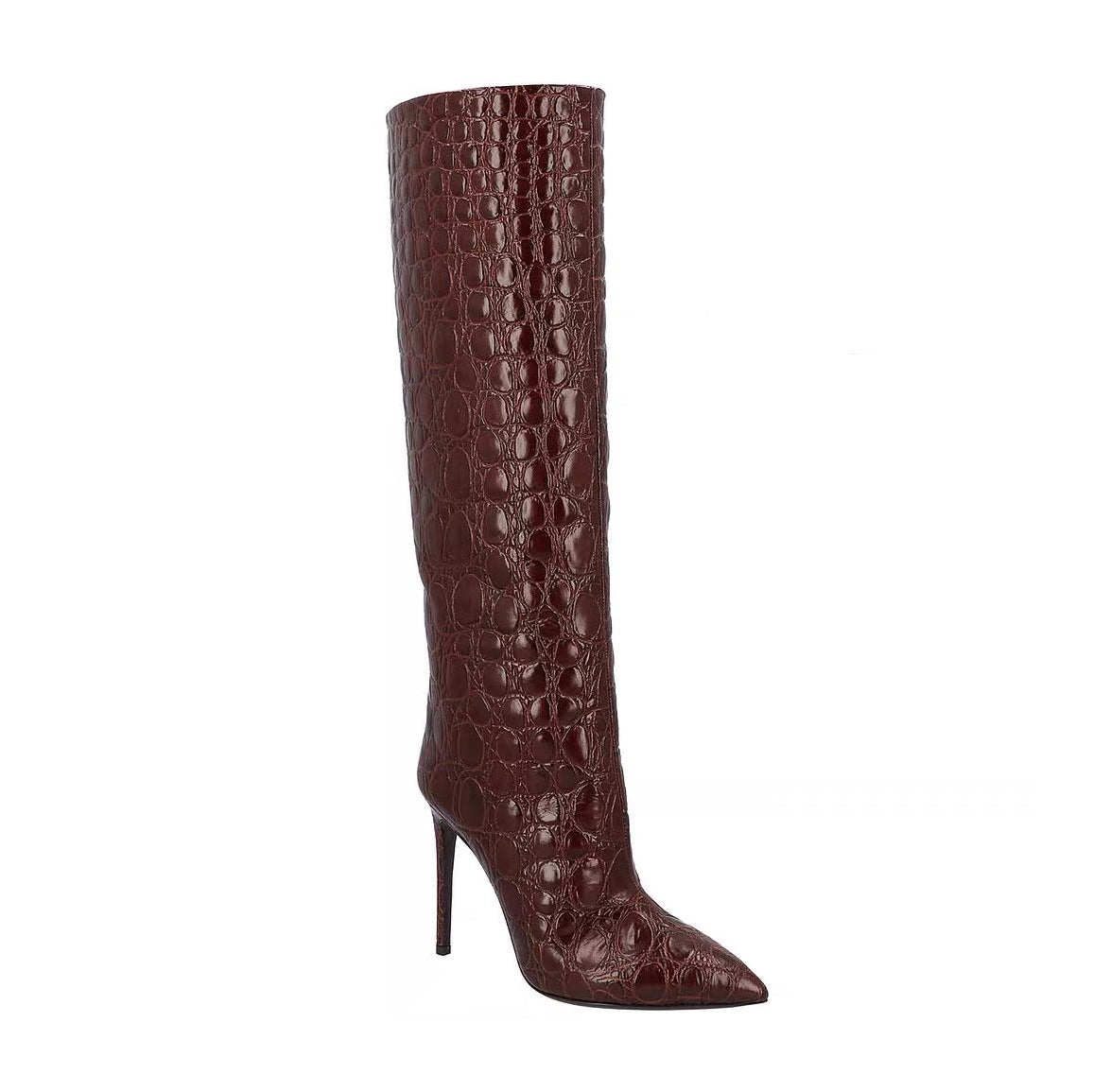 Brown VACLA Stiletto Heel Knee High Boots | i The Label – ithelabel.com