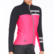 Load image into Gallery viewer, Giordana Womens FRC Pro Thermal Long Sleeve Jersey - Pink/Black
