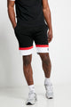 Neo Triple Panel Sweat Shorts - Black / White / Fiery Red