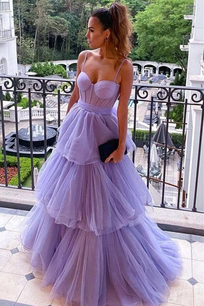 ❌❌SOLD❌❌ VINTAGE TULLE RUFFLE PURPLE PROM DRESS BUST 32 INCHES