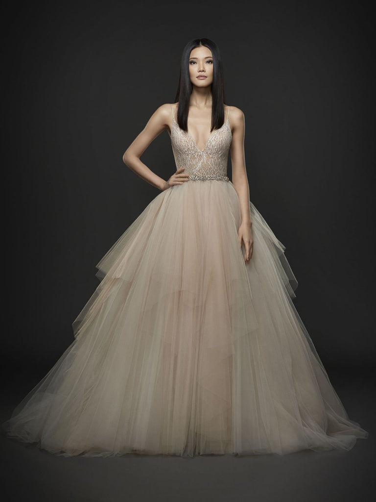 Lazaro Blush Wedding Dress