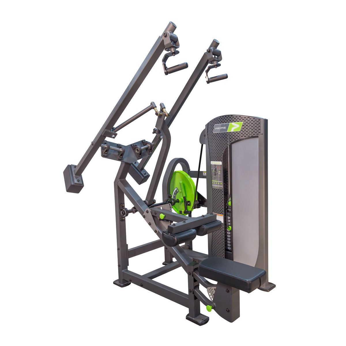 PRIME Fitness - The PRIME Plate Loaded Leg Extension . This machine  features our Torque Arm Technology that provides the user the unique  ability to manipulate the resistance profile to overload different