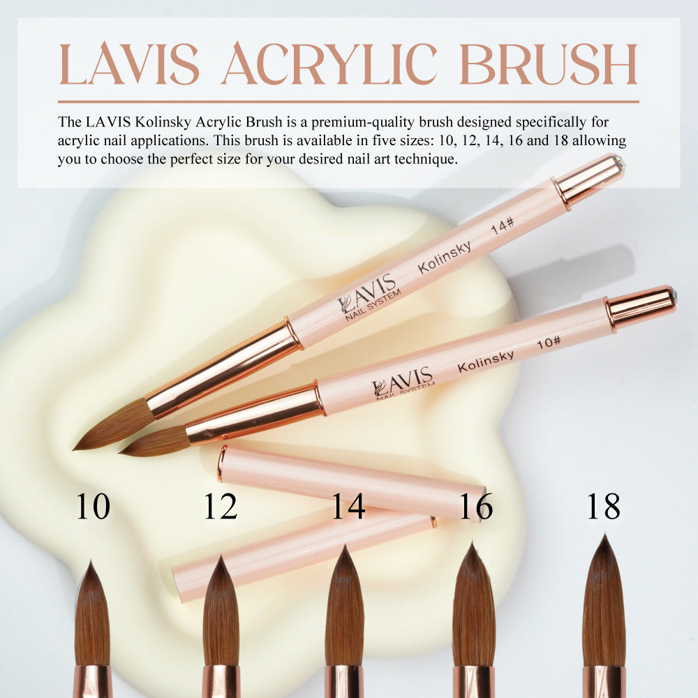 Lavis Kolinsky Acrylic Brush #14 – Lavis Nails