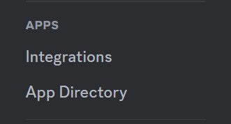 App directory button