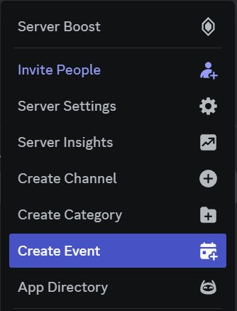 Creating a server event