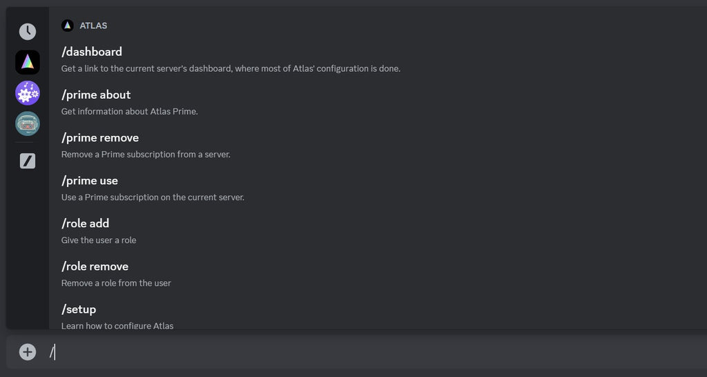 Discord bot commands