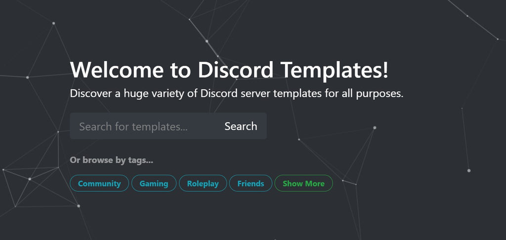 Discord server templates website