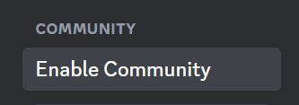 Enable community button