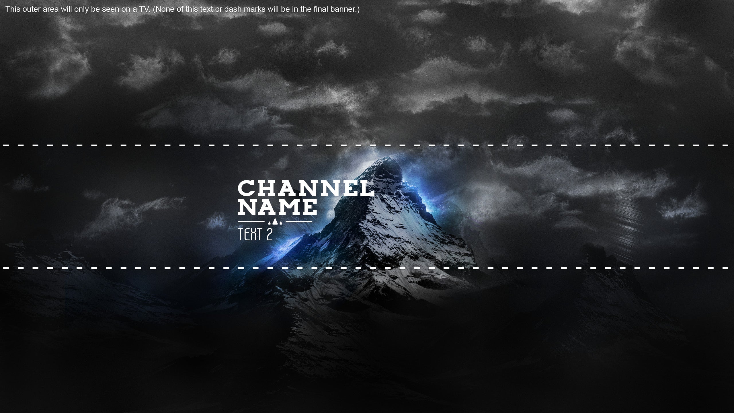 youtube channel art text