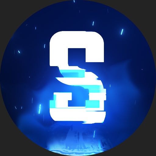 Blue Discord pfp with glitch distortion