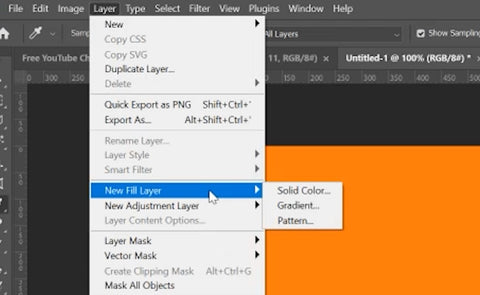 Creating a new gradient fill layer