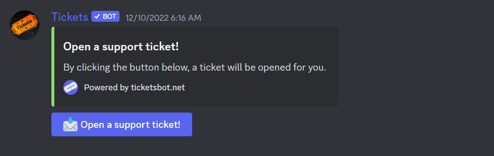 Ticket panel