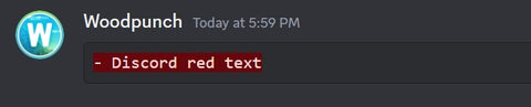 Red text in Discord
