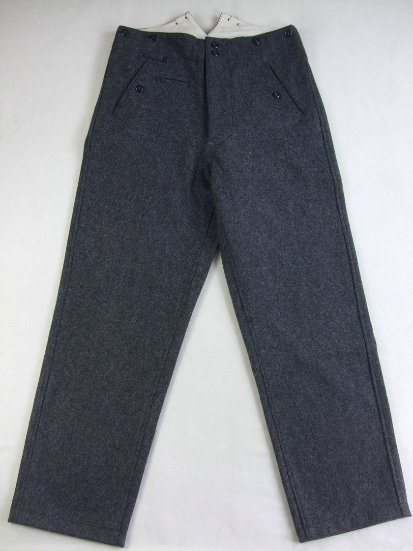 WW2 German Stone Grey Wool M37 Trousers Pants| Hikimilitariashop