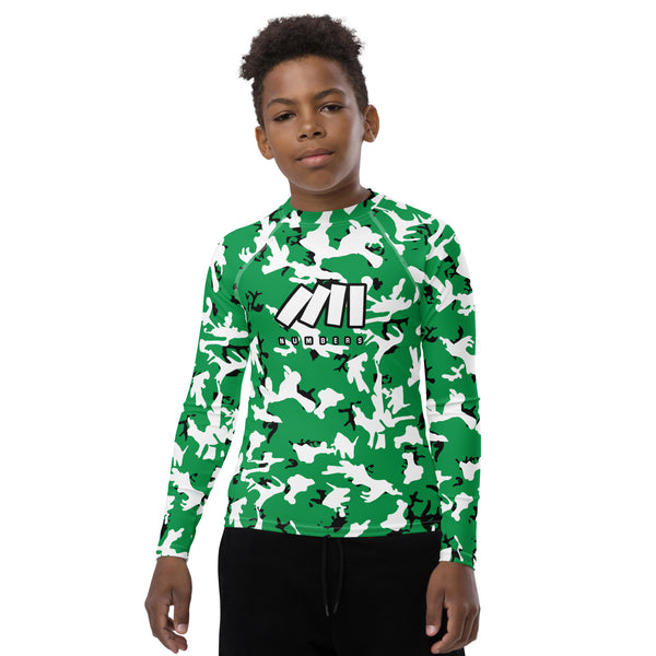 YOUTH COMPRESSION SHIRT LONG SLEEVE, CAMO ACID RAIN