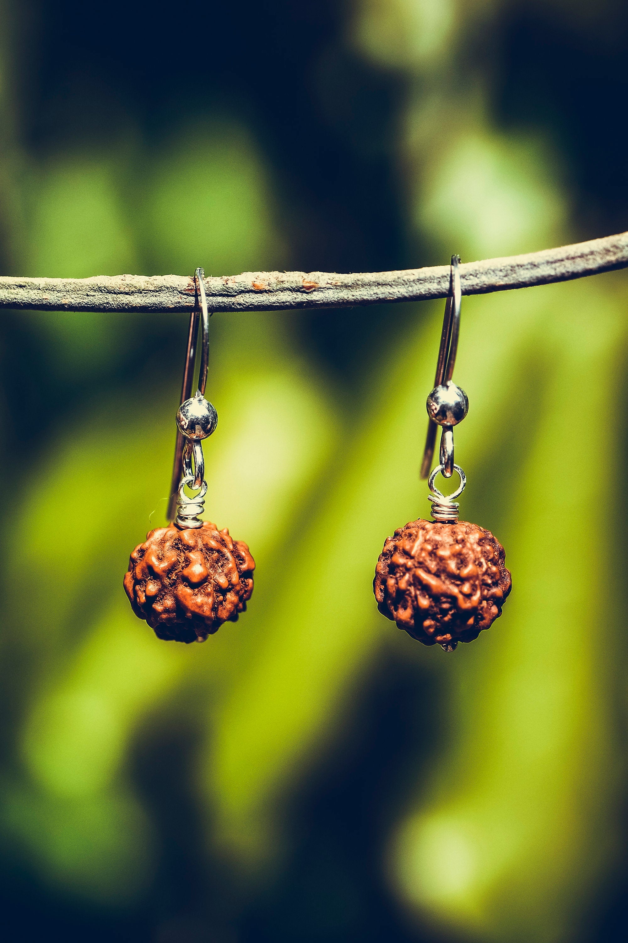 Buy Rudraksha Earrings With Sun Moon Symbol, Shiva Shakti Jewelry, Hindu  Wedding, Kundalini Yoga, Rudraksh for Women, Real 5 Mukhi Seed Beads Online  in India - Etsy