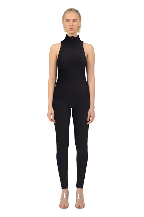 Mono B Skinny Leg Sleeveless Long Catsuit (Bodysuit) for Women in Blac –  Glik's