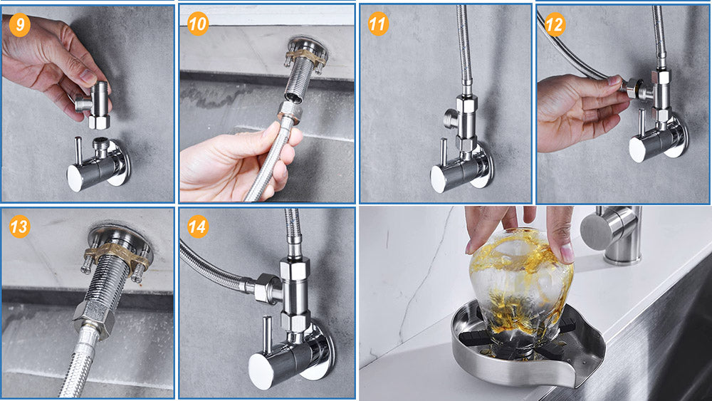 How to install glass rinser for kitchen sink? — Bostingner