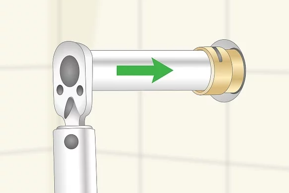 Install the deep well socket wrench on the valve cartridge