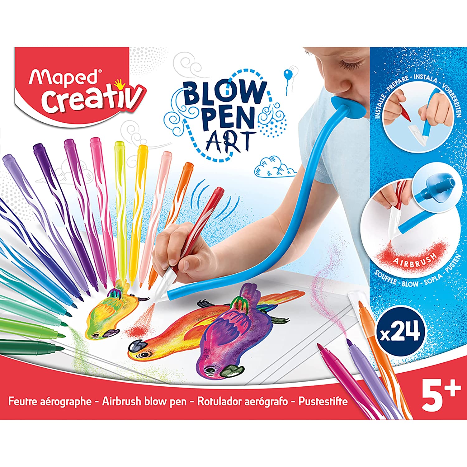 Maped Creativ - Blowpen Art - Set of 24 Blow Pens with Blowpen Tubes t –  KundanTraders