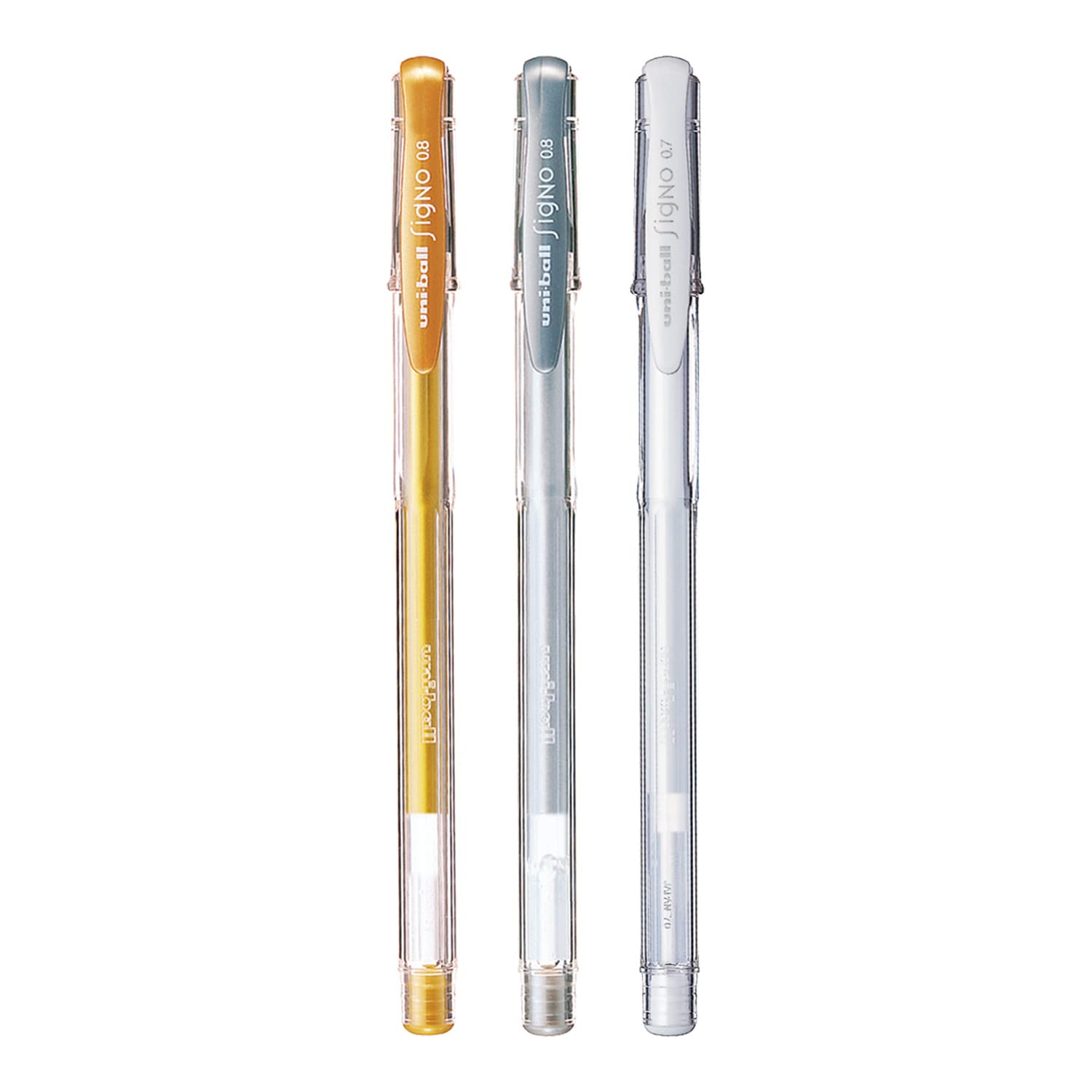 Uniball UM 100 Signo Gel Pen (0.7mm, Transparent Body, Cream White