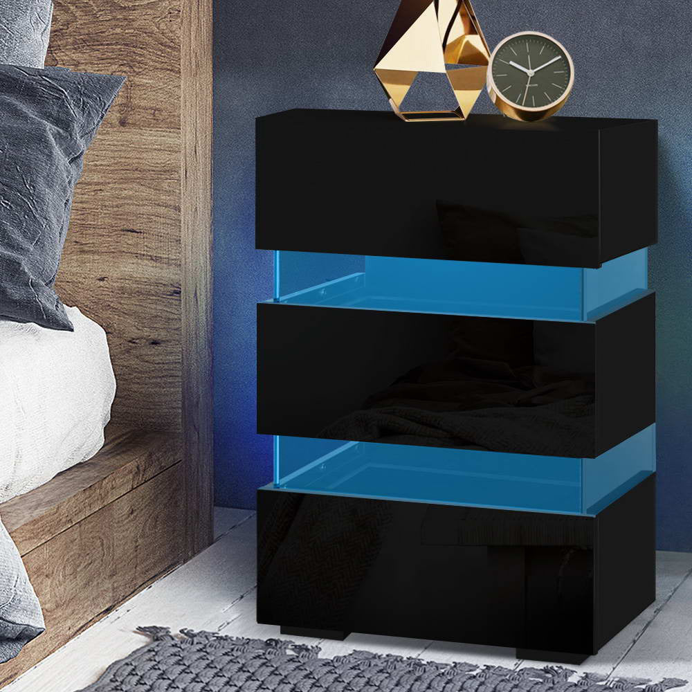 artiss bedside table led