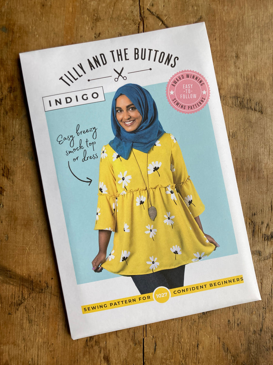 Tilly And The Buttons Indigo Top And Dress Pattern Sizes Uk 6 24 Bornella Fabrics 9279