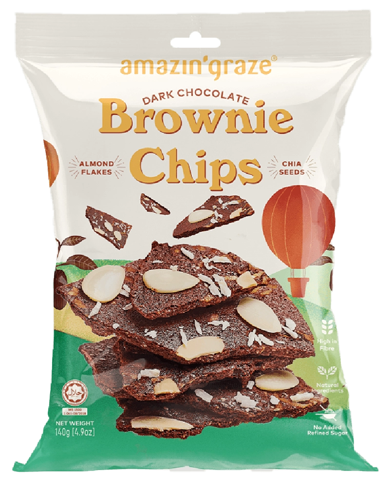 Dark Chocolate Brownie Chips - Amazin Graze Singapore product image