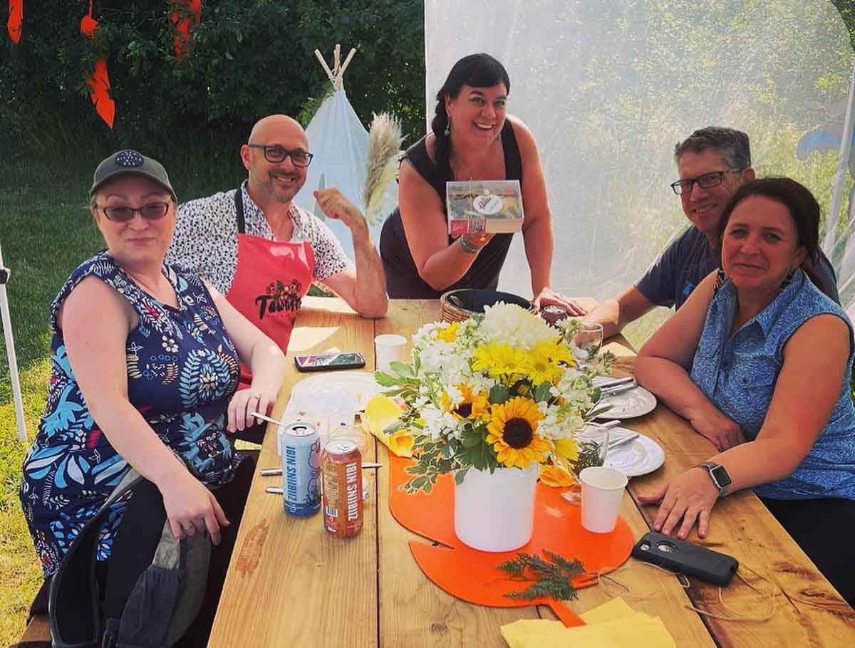 Meeting guests at the exclusive picnic experience at the Summer Solstice Indigenous Festival