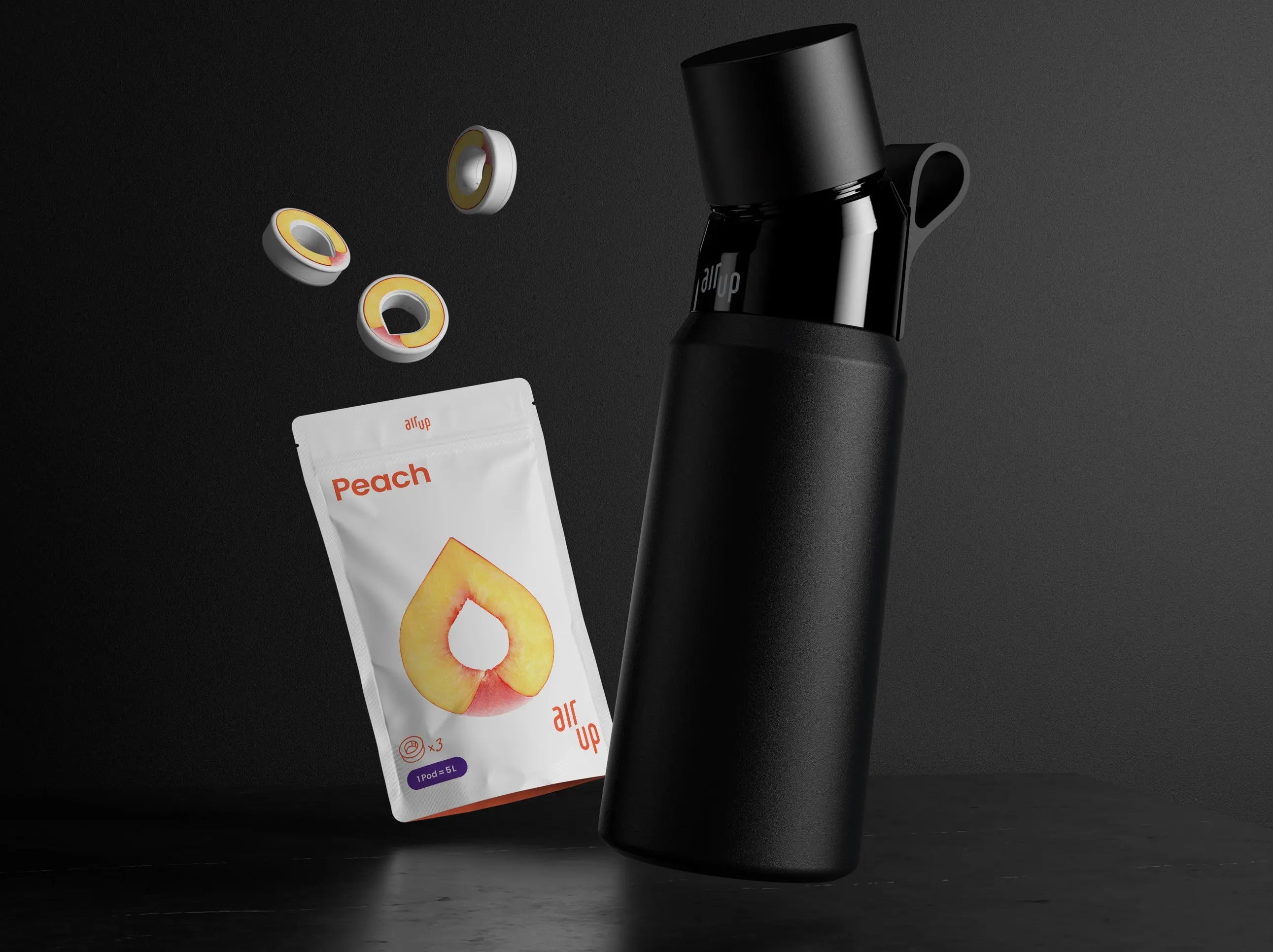 2023 Nuova Bottiglia di Acqua di Fragranza Frutta con Cannuccia, Borraccia  aria sportiva senza BPA 650ml Air Starter up Set di bottiglie Pod per  bevande Scegli i baccelli di sapore profumati 