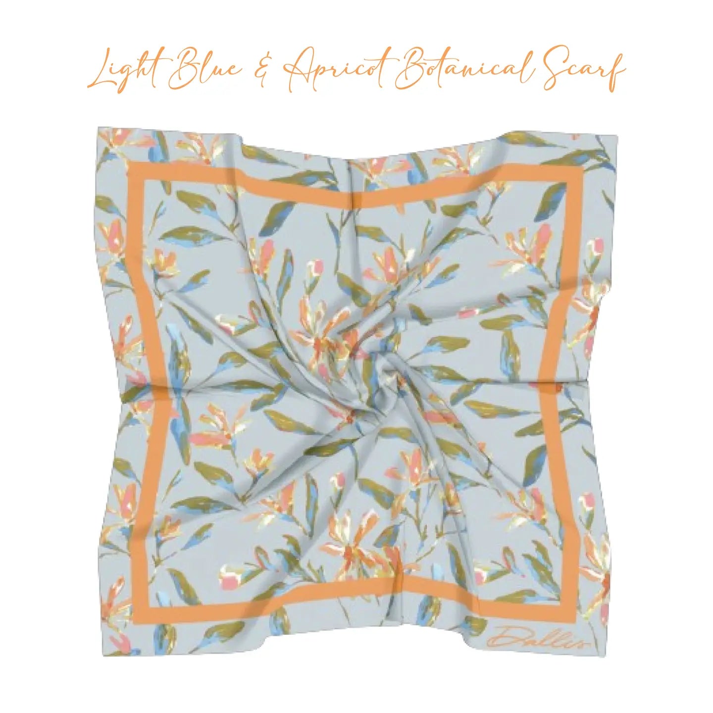 Light Blue + Apricot Scarf