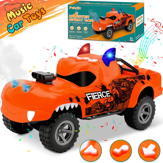 Monster Truck Friction inertielle Dinosaur Vehicle Poussette Poussette  Enfants Enfants Dinosaur Truck Retour Jouets pour enfants Voiture pour  enfants