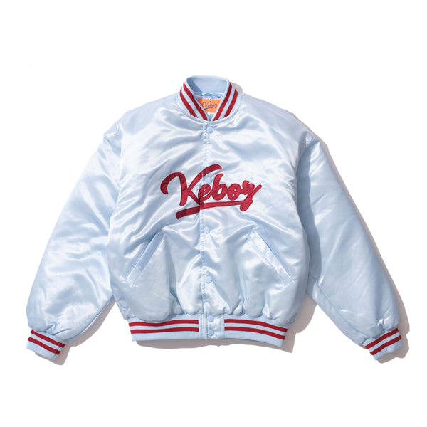 KEBOZ SATIN STADIUM JACKET BLUE XLサイズ ジャケット/アウター